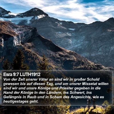 Esra 9:7 LUTH1912 Bible Verse Image