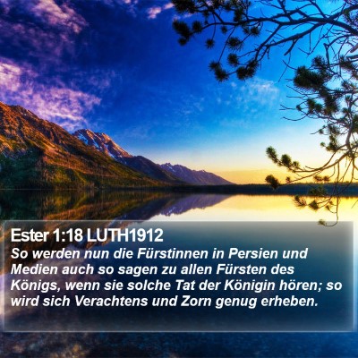 Ester 1:18 LUTH1912 Bible Verse Image