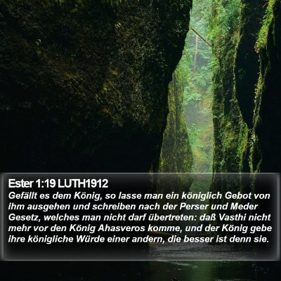 Ester 1:19 LUTH1912 Bible Verse Image