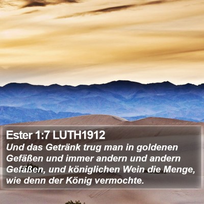 Ester 1:7 LUTH1912 Bible Verse Image