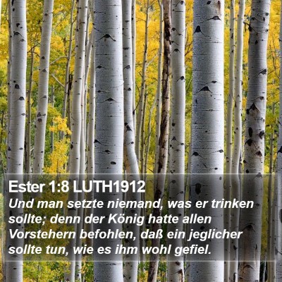Ester 1:8 LUTH1912 Bible Verse Image