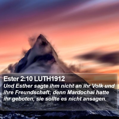 Ester 2:10 LUTH1912 Bible Verse Image