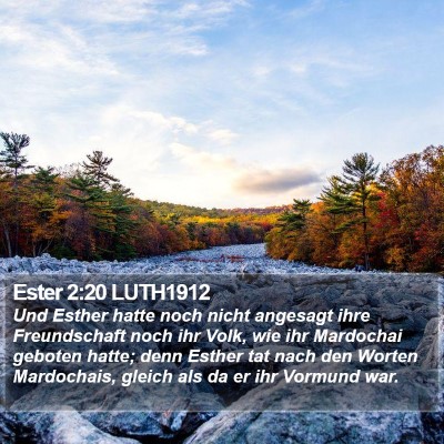 Ester 2:20 LUTH1912 Bible Verse Image