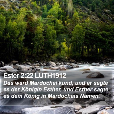 Ester 2:22 LUTH1912 Bible Verse Image
