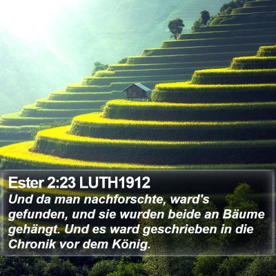 Ester 2:23 LUTH1912 Bible Verse Image