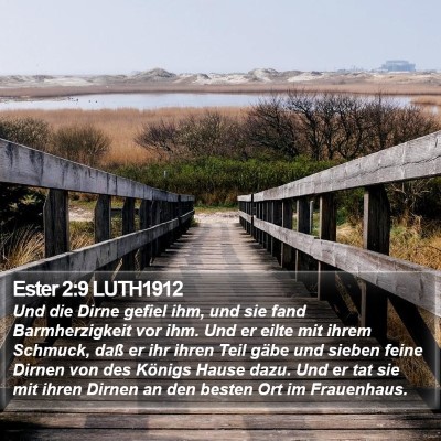 Ester 2:9 LUTH1912 Bible Verse Image