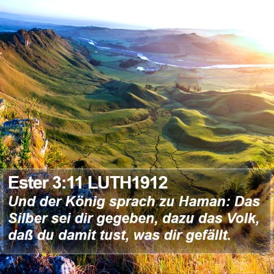 Ester 3:11 LUTH1912 Bible Verse Image