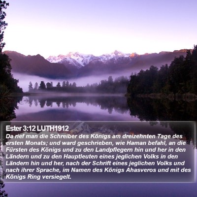 Ester 3:12 LUTH1912 Bible Verse Image