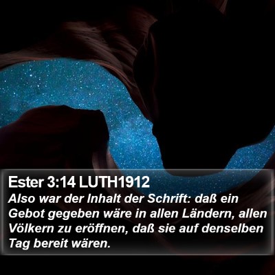 Ester 3:14 LUTH1912 Bible Verse Image
