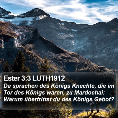 Ester 3:3 LUTH1912 Bible Verse Image