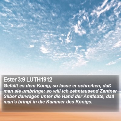 Ester 3:9 LUTH1912 Bible Verse Image