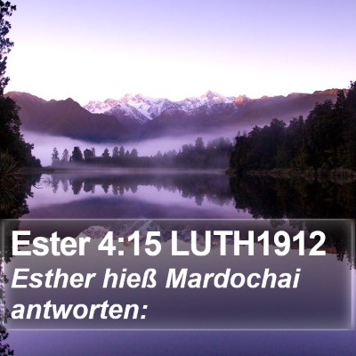 Ester 4:15 LUTH1912 Bible Verse Image