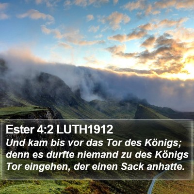 Ester 4:2 LUTH1912 Bible Verse Image