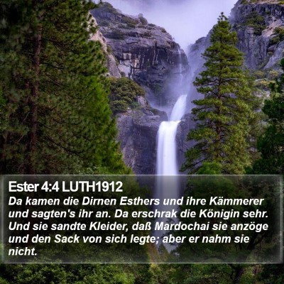 Ester 4:4 LUTH1912 Bible Verse Image