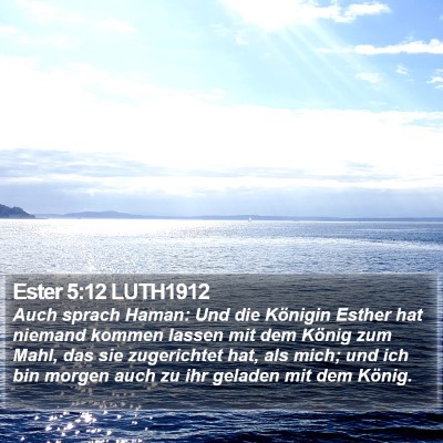 Ester 5:12 LUTH1912 Bible Verse Image