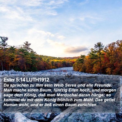 Ester 5:14 LUTH1912 Bible Verse Image