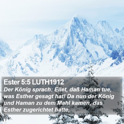Ester 5:5 LUTH1912 Bible Verse Image
