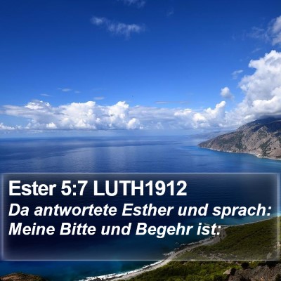 Ester 5:7 LUTH1912 Bible Verse Image