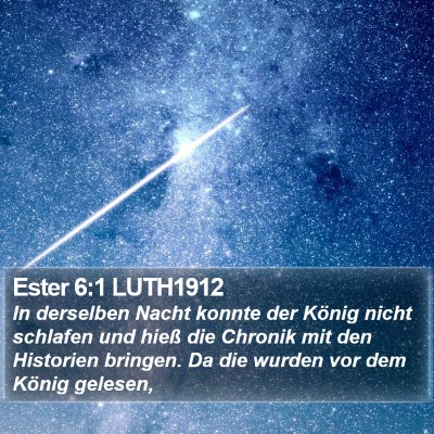 Ester 6:1 LUTH1912 Bible Verse Image