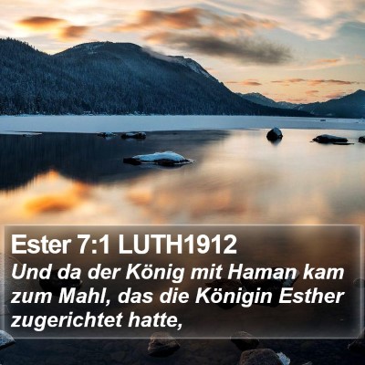 Ester 7:1 LUTH1912 Bible Verse Image