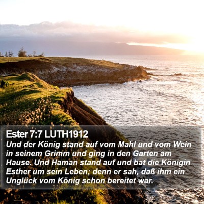 Ester 7:7 LUTH1912 Bible Verse Image