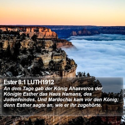 Ester 8:1 LUTH1912 Bible Verse Image