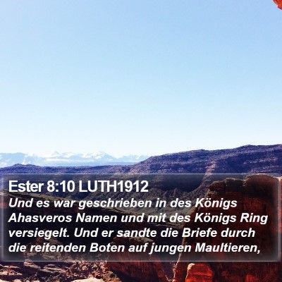 Ester 8:10 LUTH1912 Bible Verse Image
