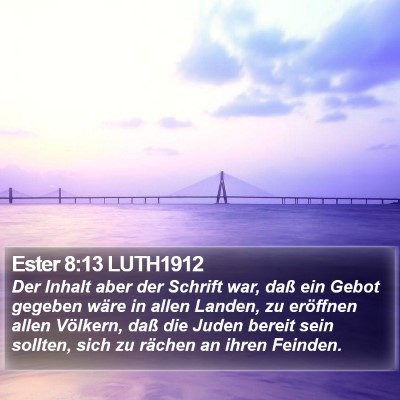 Ester 8:13 LUTH1912 Bible Verse Image