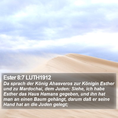 Ester 8:7 LUTH1912 Bible Verse Image