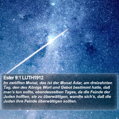 Ester 9:1 LUTH1912 Bible Verse Image