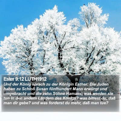 Ester 9:12 LUTH1912 Bible Verse Image