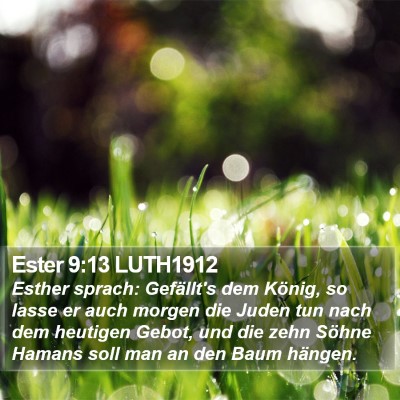 Ester 9:13 LUTH1912 Bible Verse Image