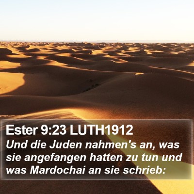Ester 9:23 LUTH1912 Bible Verse Image