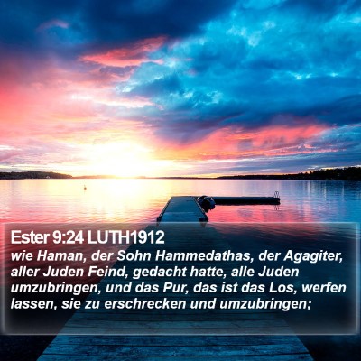 Ester 9:24 LUTH1912 Bible Verse Image