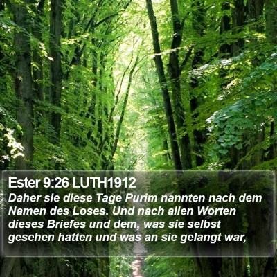 Ester 9:26 LUTH1912 Bible Verse Image