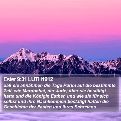 Ester 9:31 LUTH1912 Bible Verse Image