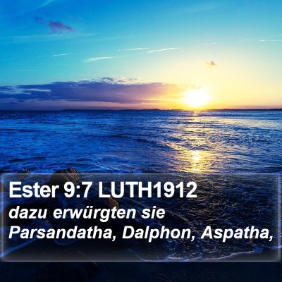 Ester 9:7 LUTH1912 Bible Verse Image