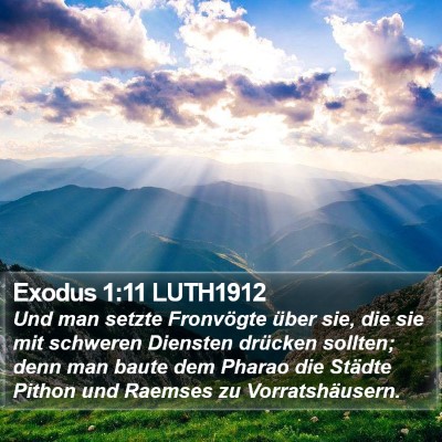 Exodus 1:11 LUTH1912 Bible Verse Image