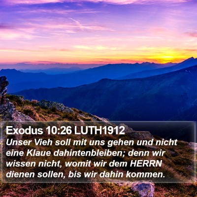 Exodus 10:26 LUTH1912 Bible Verse Image
