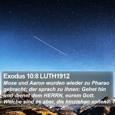 Exodus 10:8 LUTH1912 Bible Verse Image