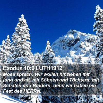 Exodus 10:9 LUTH1912 Bible Verse Image