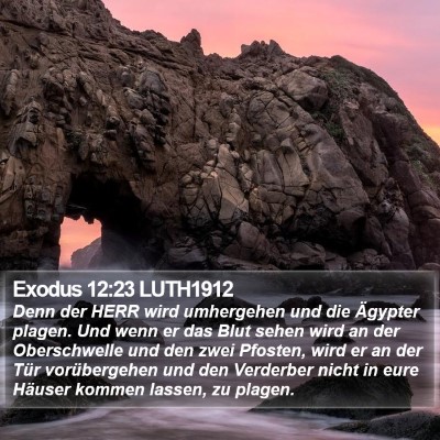 Exodus 12:23 LUTH1912 Bible Verse Image