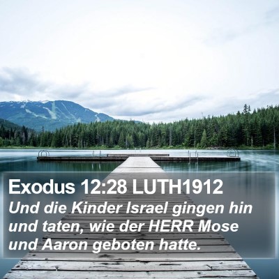 Exodus 12:28 LUTH1912 Bible Verse Image