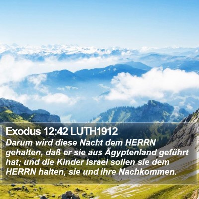 Exodus 12:42 LUTH1912 Bible Verse Image