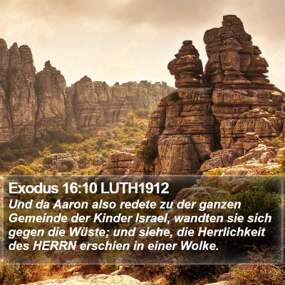 Exodus 16:10 LUTH1912 Bible Verse Image