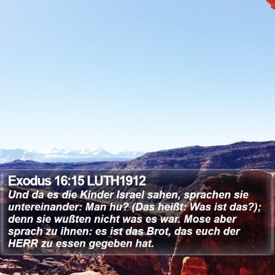 Exodus 16:15 LUTH1912 Bible Verse Image