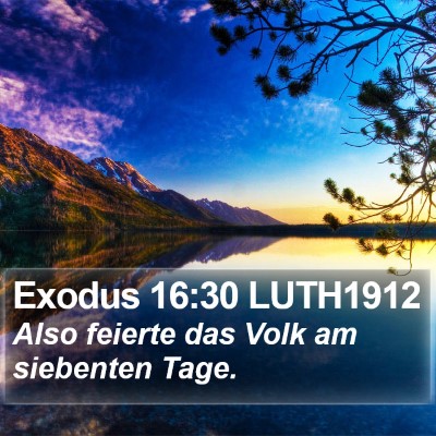 Exodus 16:30 LUTH1912 Bible Verse Image