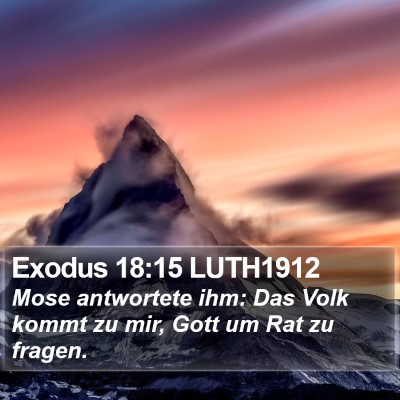 Exodus 18:15 LUTH1912 Bible Verse Image