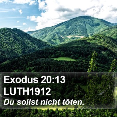 Exodus 20:13 LUTH1912 Bible Verse Image