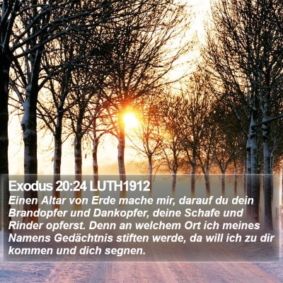 Exodus 20:24 LUTH1912 Bible Verse Image